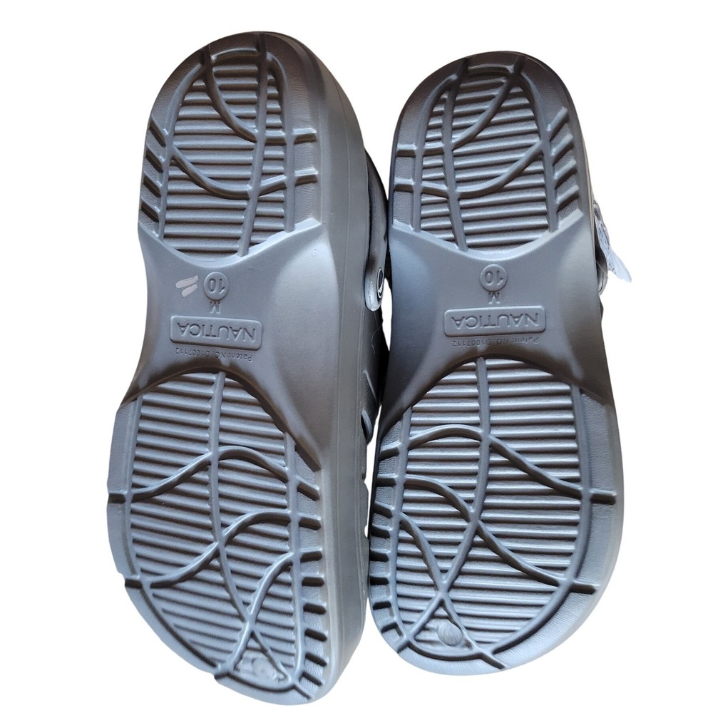 Nautica Mens River Edge Clogs Grey Slip On Water Shoes KM3397 Size 10 NEW - Picture 3 of 4